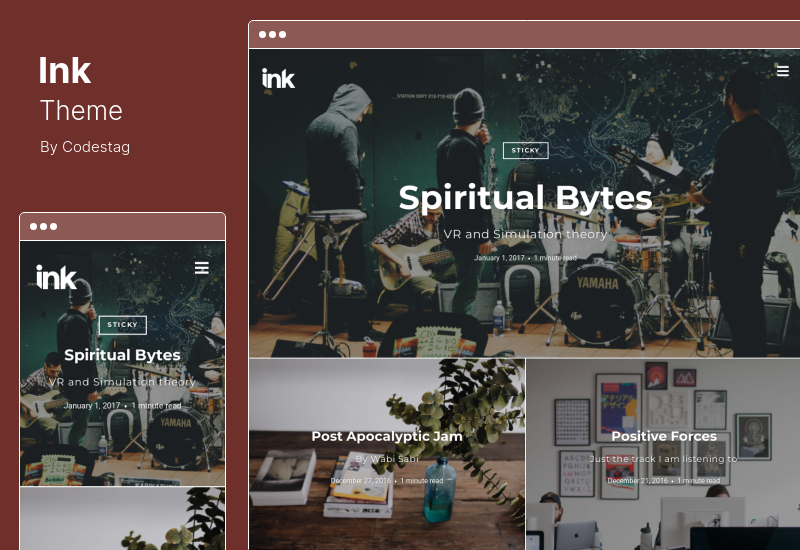 Ink Theme – Ein WordPress-Theme zum Bloggen, um Geschichten zu erzählen