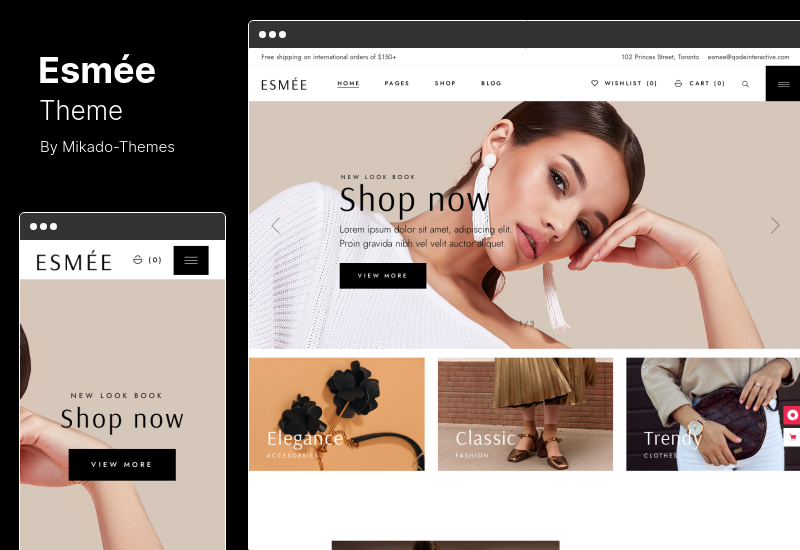 Esmee Teması - Moda Mağazası WooCommerce Teması