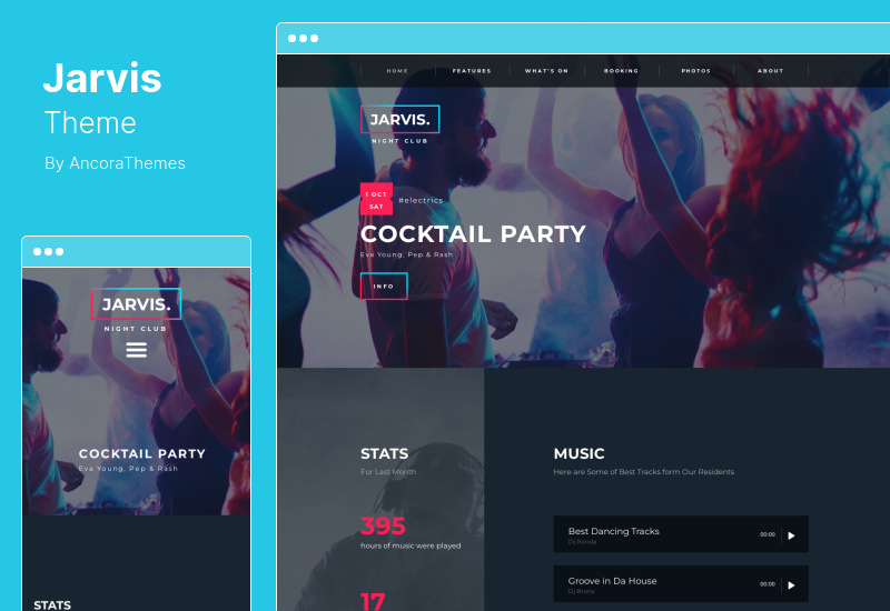 Jarvis Theme - Gece Kulübü, Konser, Festival WordPress Teması