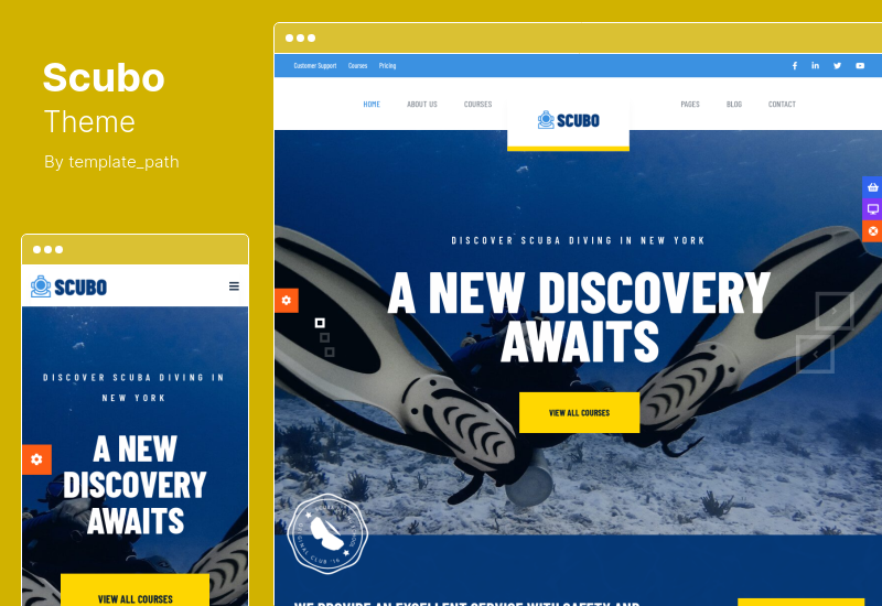 Scubo 主題 - 水肺潛水中心 WordPress 主題