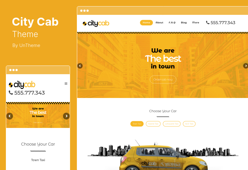 Thème CityCab - Thème WordPress pour compagnie de taxi