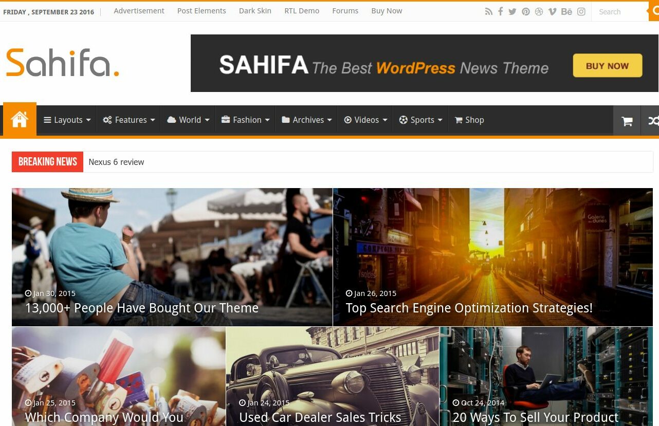 sahifa bir niş haber wordpress teması.