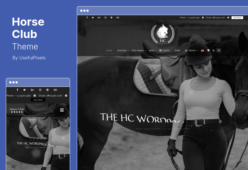 Tema Horse Club - Tema ecuestre de WordPress