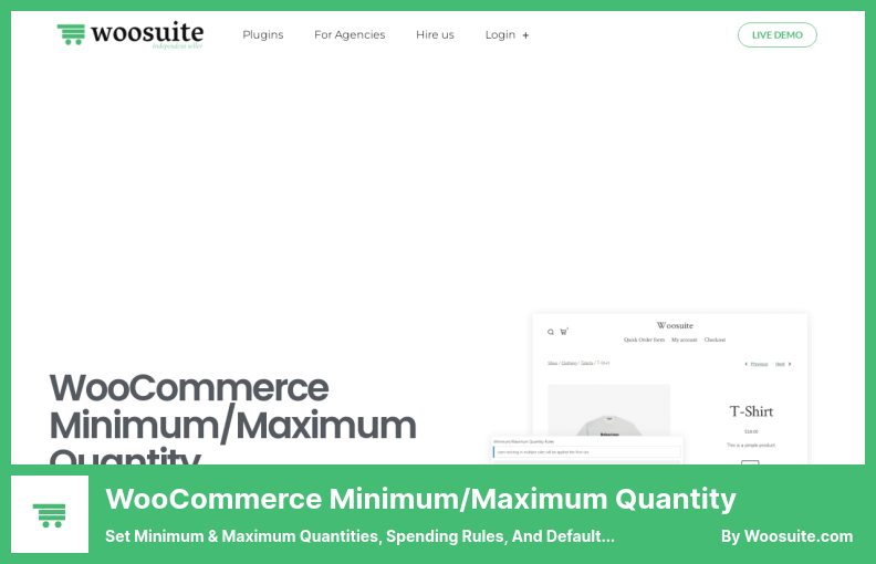 WooCommerce Minimum/Maksimum Miktar Eklentisi - Minimum ve Maksimum Miktarları, Harcama Kurallarını ve Varsayılanları Ayarlayın