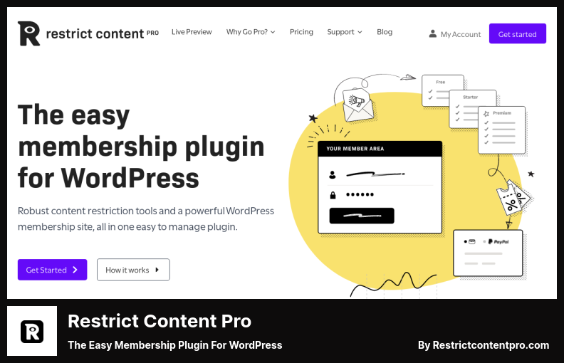 Restrict Content Pro Plugin - WordPress 的簡易會員插件