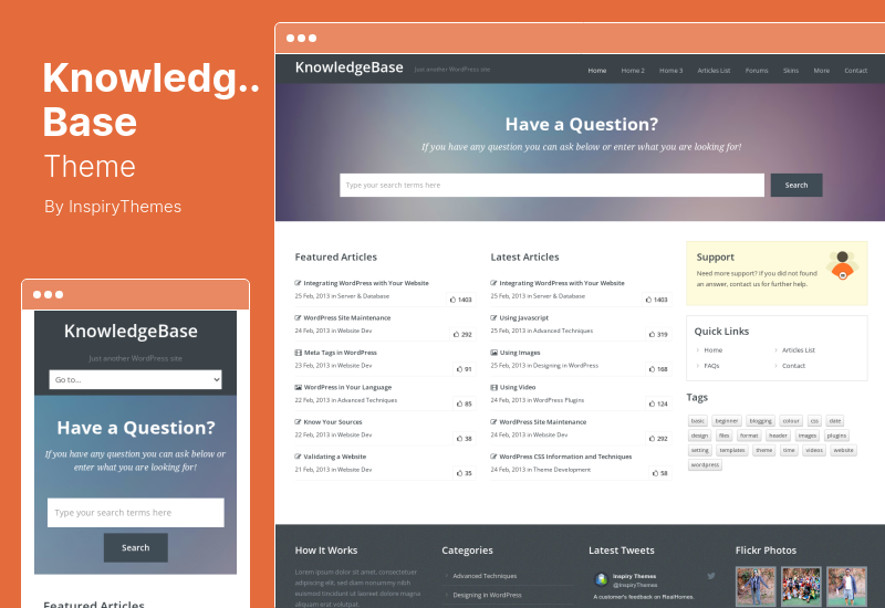 Thème de la base de connaissances - Thème WordPress du wiki et de la base de connaissances