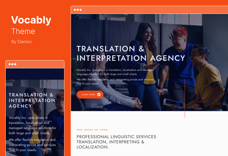 Vocably-Thema – WordPress-Theme für Übersetzungs- und Dolmetschagenturen