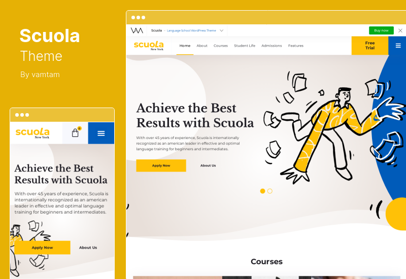 Scuola Theme - Sprachschulkurse WordPress Theme