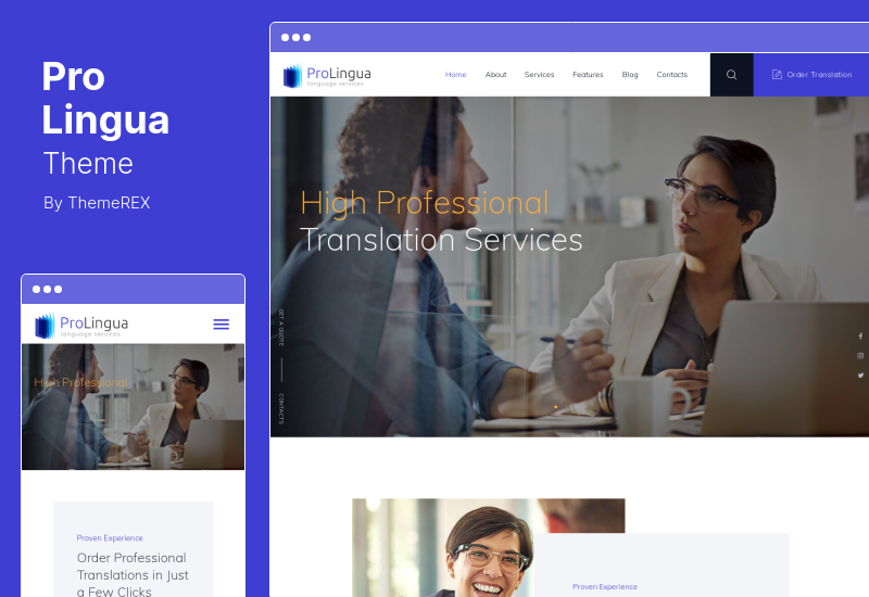 ProLingua-Theme – WordPress-Theme für Übersetzungsbüros und Dolmetscherdienste