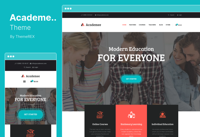 Academee-Thema - WordPress-Theme für Bildungszentren und Schulungskurse