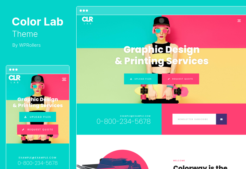 ColorLab 테마 - 인쇄 디자인 서비스 WordPress 테마