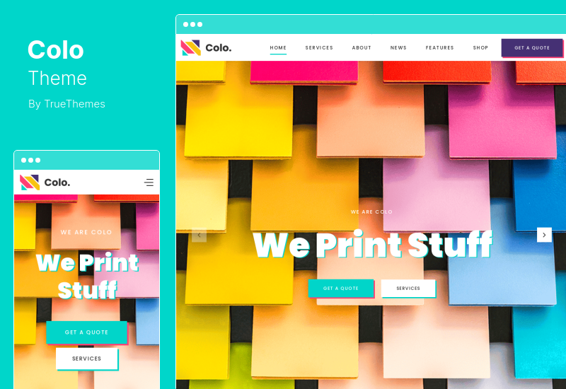 Colo 테마 - 인쇄 서비스 WordPress 테마