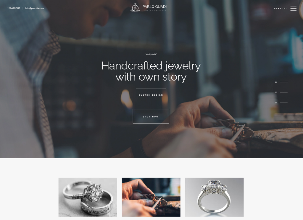 Pablo Guadi | Değerli Taşlar Tasarımcısı ve El İşi Mücevher Online Mağazası WordPress Teması