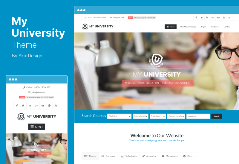 My University Theme - Образовательная тема WordPress