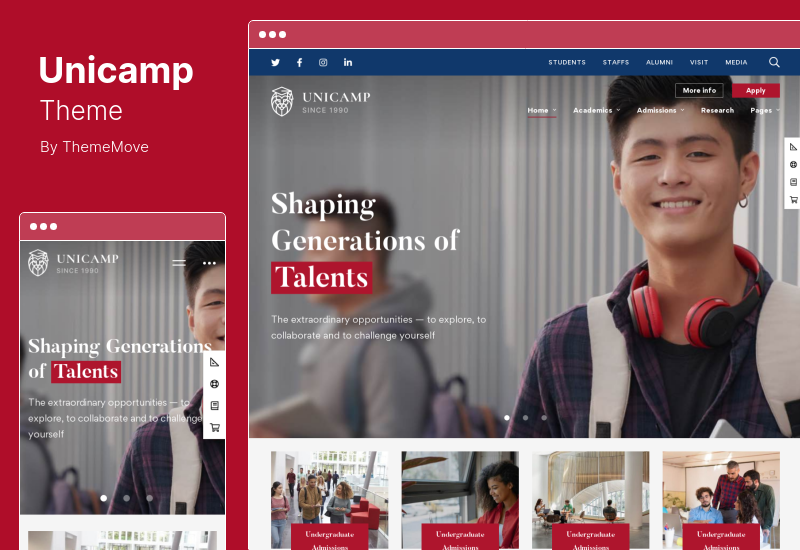 Unicamp Theme - Тема WordPress для университетов и колледжей