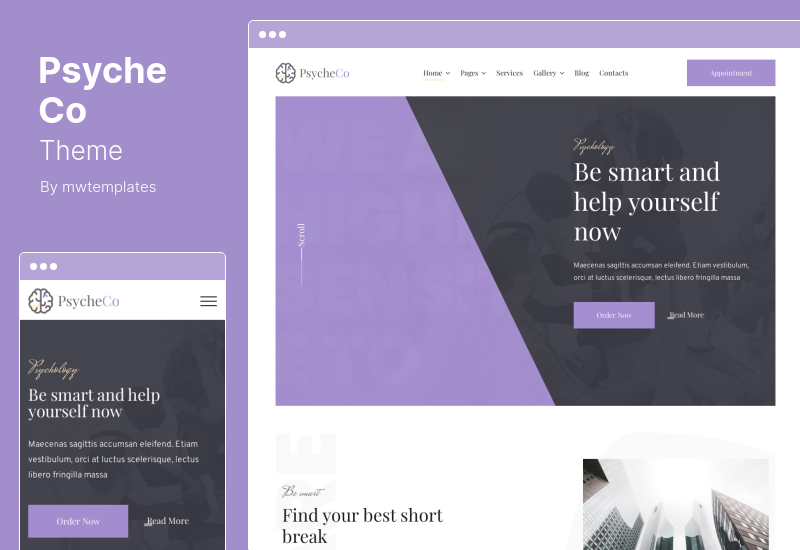 PsycheCo Teması - Psikoloji ve Danışmanlık WordPress Teması