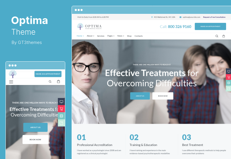 Optima Teması - Psikoloji ve Danışmanlık WordPress Teması