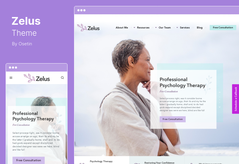 Zelus Teması - Psikoloji Danışmanlığı WordPress Teması