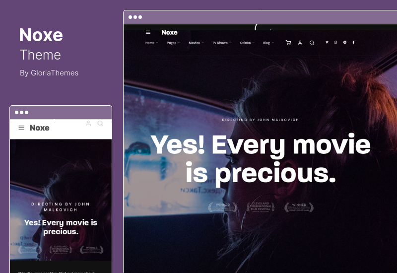 Noxe Teması - Film Stüdyoları ve Film Yapımcıları WordPress Teması