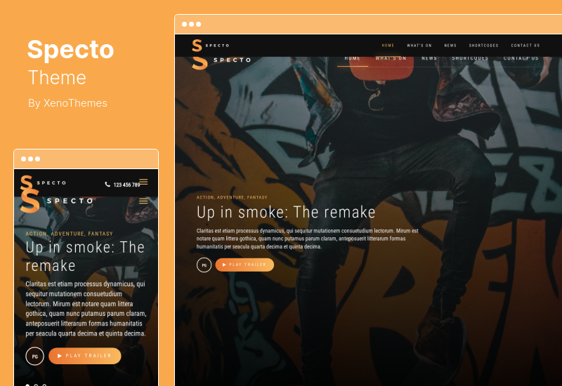 Specto Teması - Sinema WordPress Teması