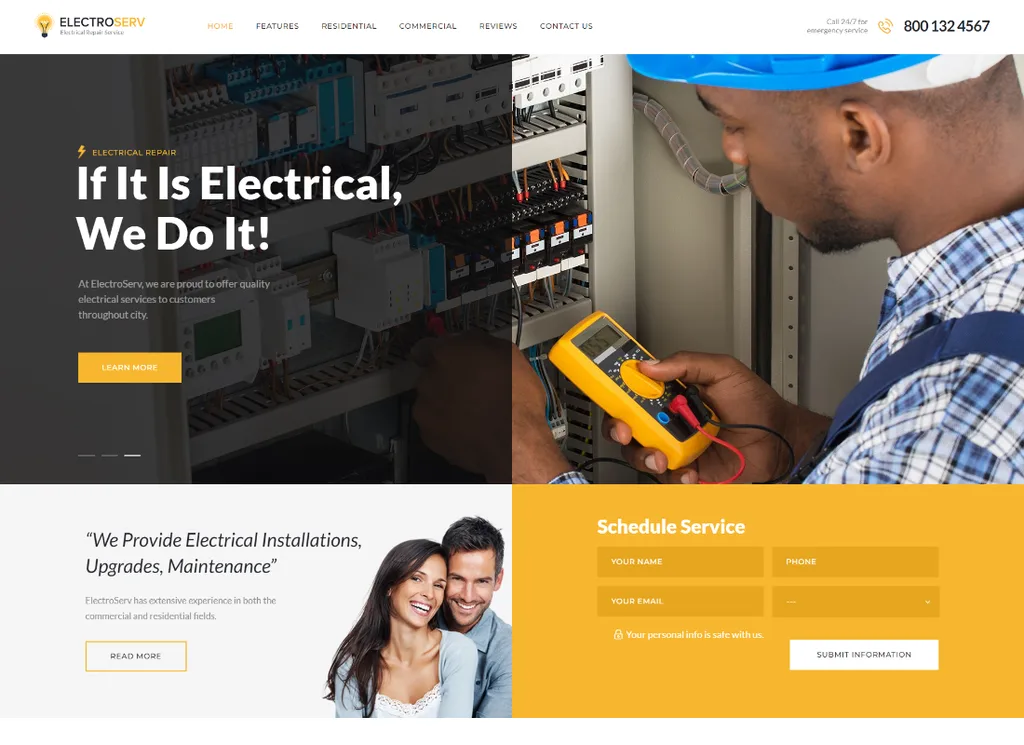 ElektroServis | Elektrik Onarım Hizmeti WordPress Teması