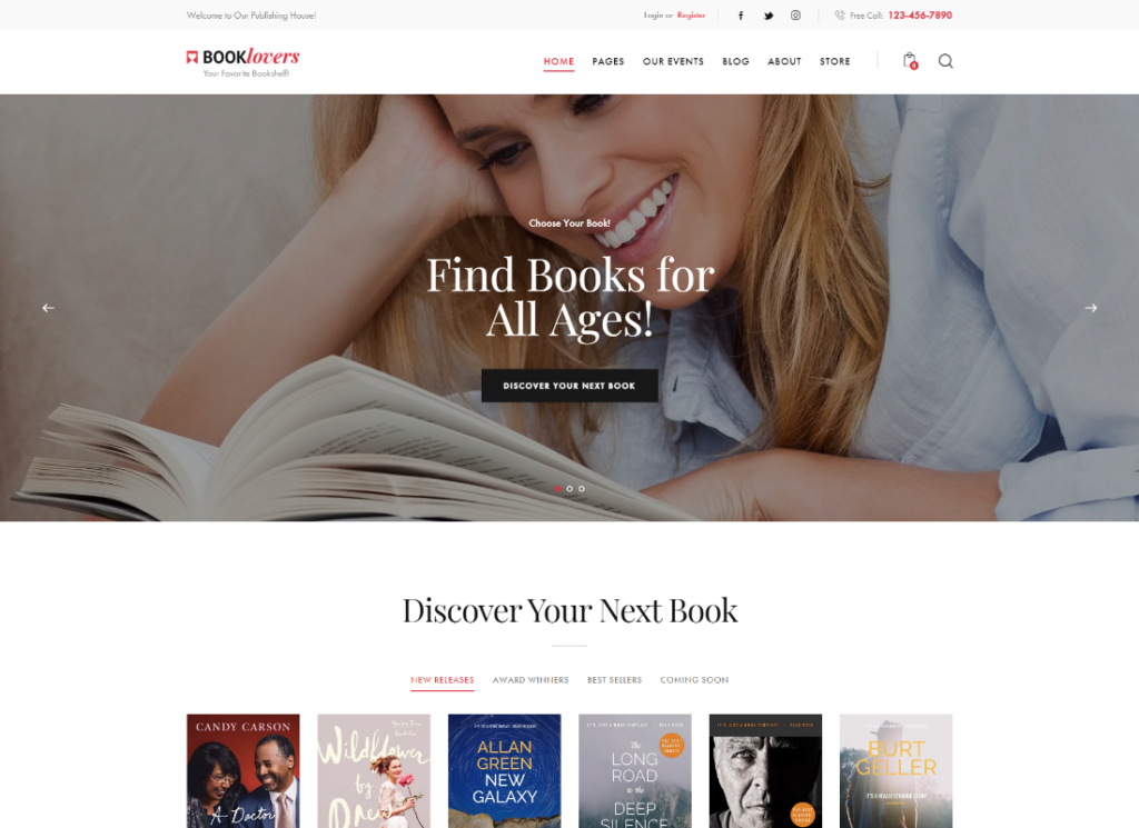 Booklovers - Yayınevi ve Kitap Mağazası WordPress Teması