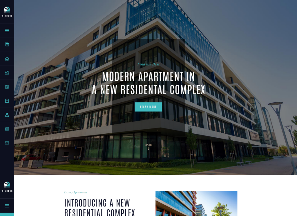 Windsor - Apartman Kompleksi / Tek Mülk WordPress Teması