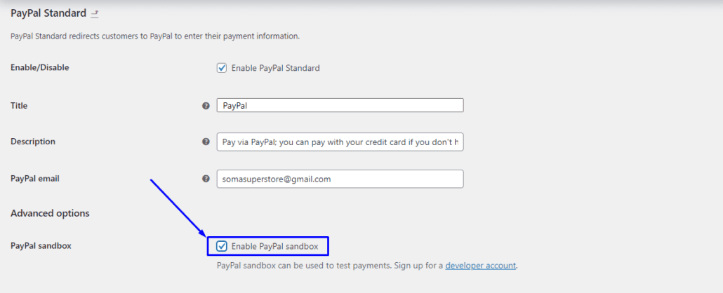 WooCommerce test modu için PayPal Sandbox'ı etkinleştirin