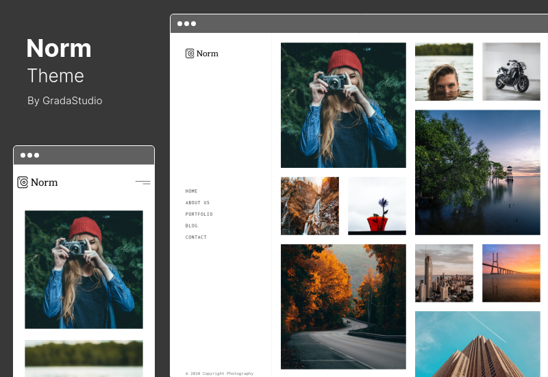 Norm Teması - Fotoğrafçılık Elementor WordPress Teması