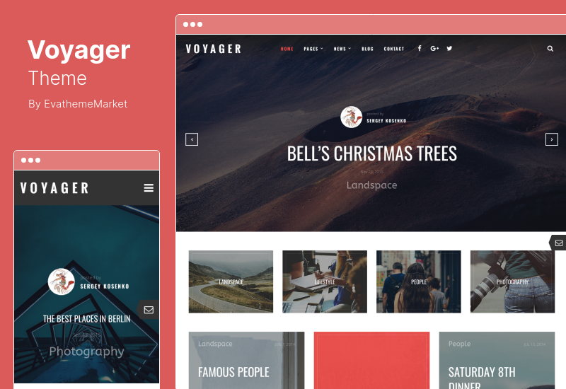 Voyager Teması - Yaratıcı Blog WordPress Teması