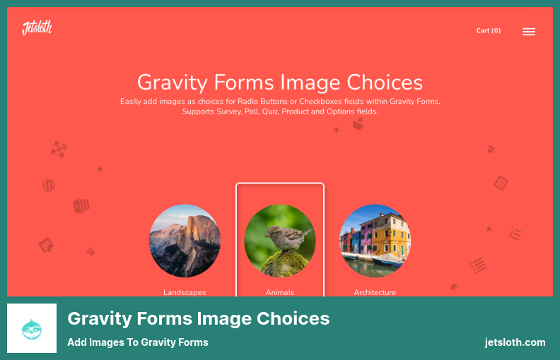 Gravity Forms Image Choices 플러그인 - Gravity Forms에 이미지 추가