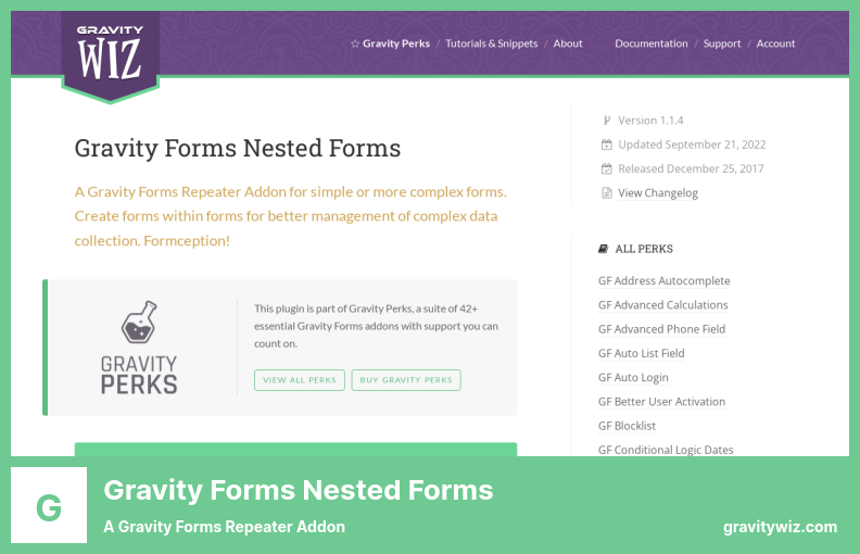 Gravity Forms Nested Forms 플러그인 - A Gravity Forms Repeater Addon