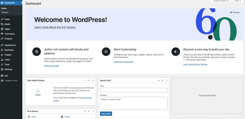 Painel do WordPress