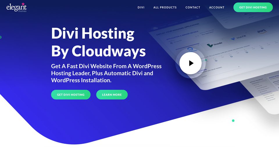 Hospedagem Cloudways Divi