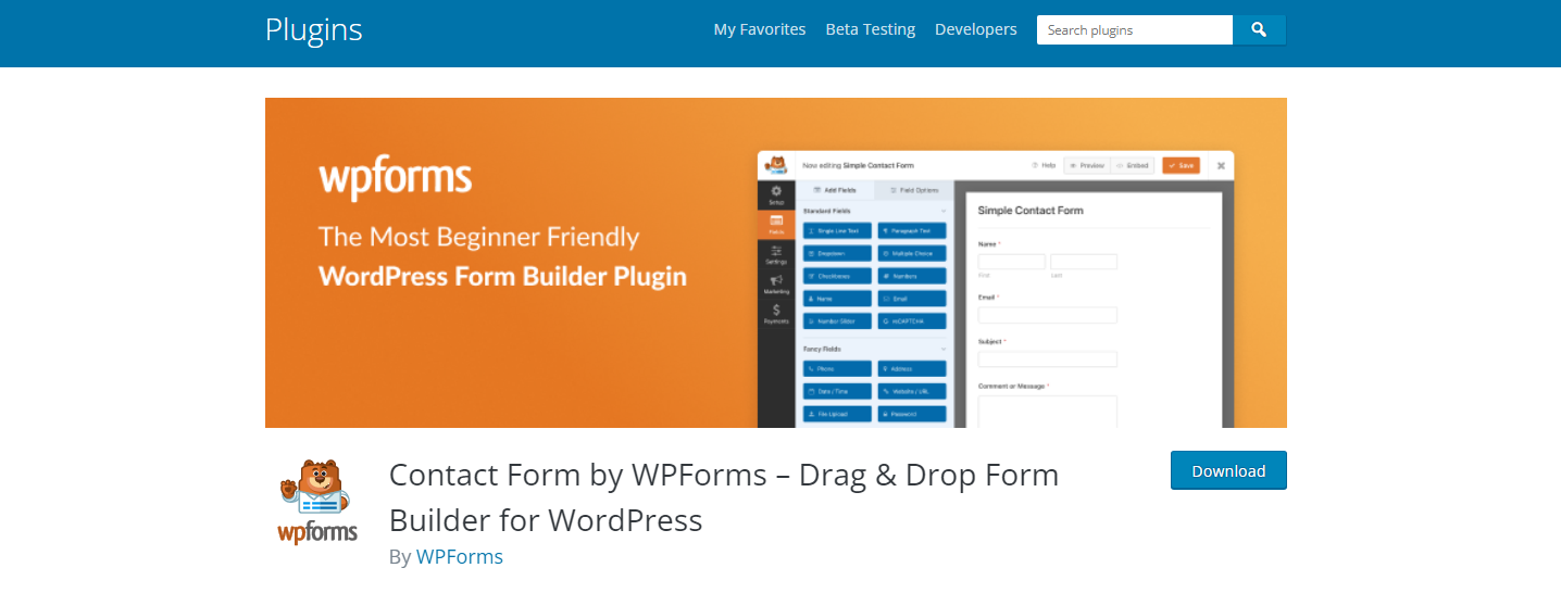 WPforms - WordPress Form Oluşturucu Eklentileri