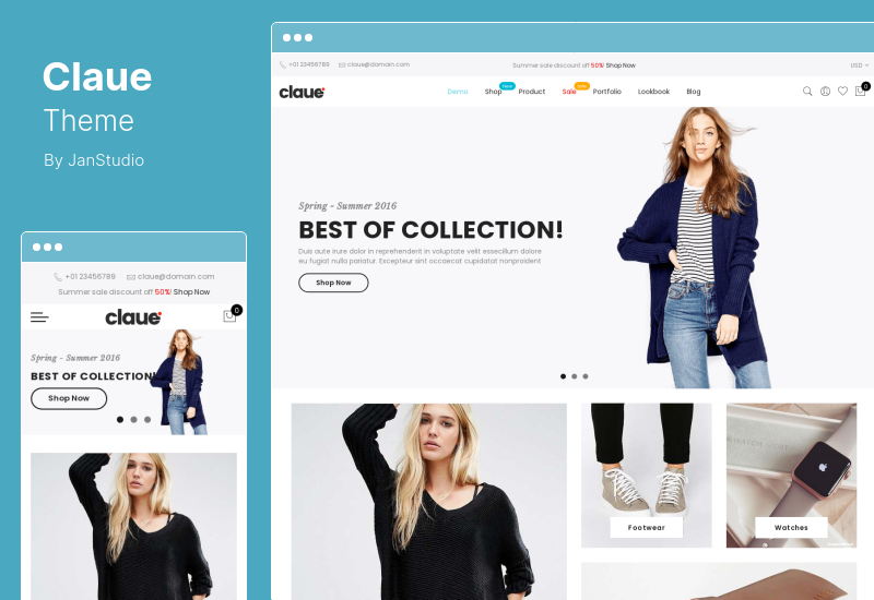 Claue Teması - Temiz, Minimal Elementor WooCommerce Teması