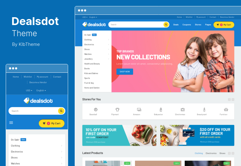 Dealsdot Teması - Çok Satıcılı Pazar Yeri WordPress Teması