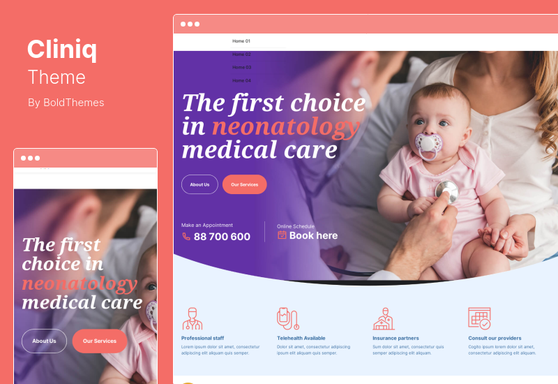 Cliniq Teması - Doktor, Sağlık ve Tıp WordPress Teması
