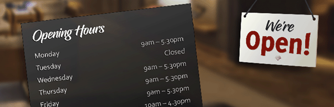 우리는 열려 있습니다! 영업 시간 플러그인 WordPress