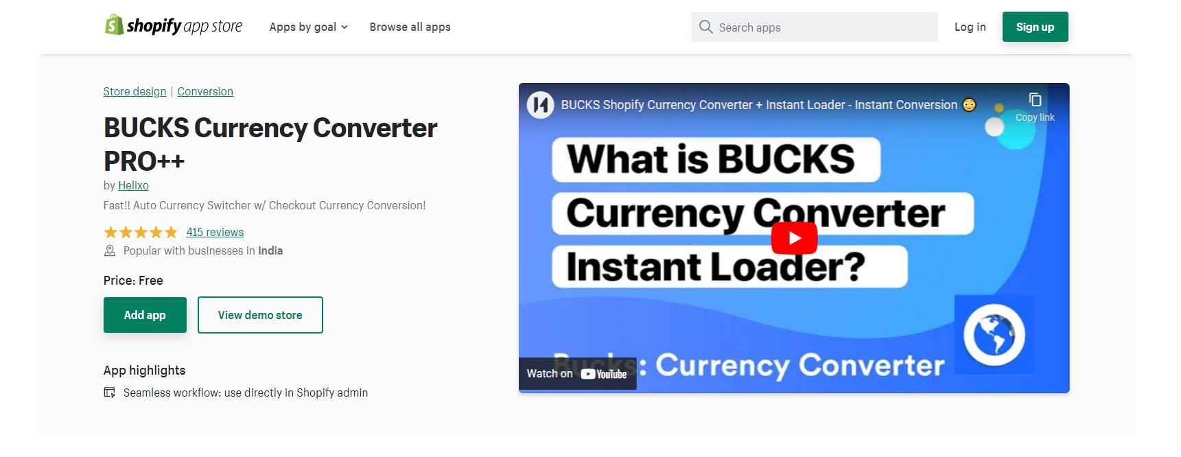 Bucks Currency Converter Pro - Shopify 货币转换器