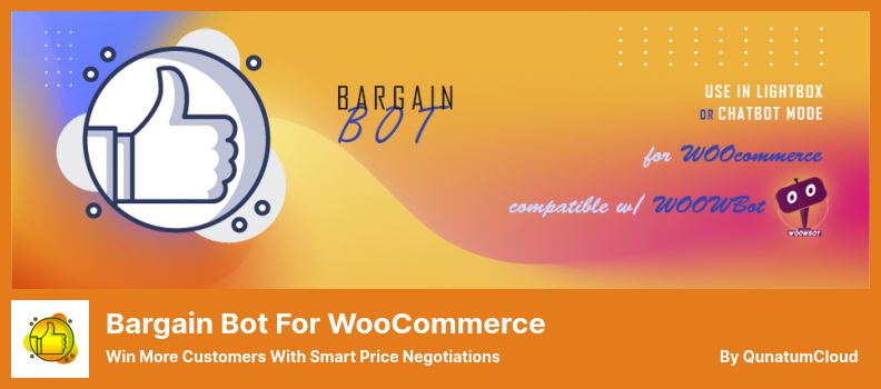 WooCommerce 플러그인용 바겐세일 봇 - 스마트한 가격 협상으로 더 많은 고객 확보