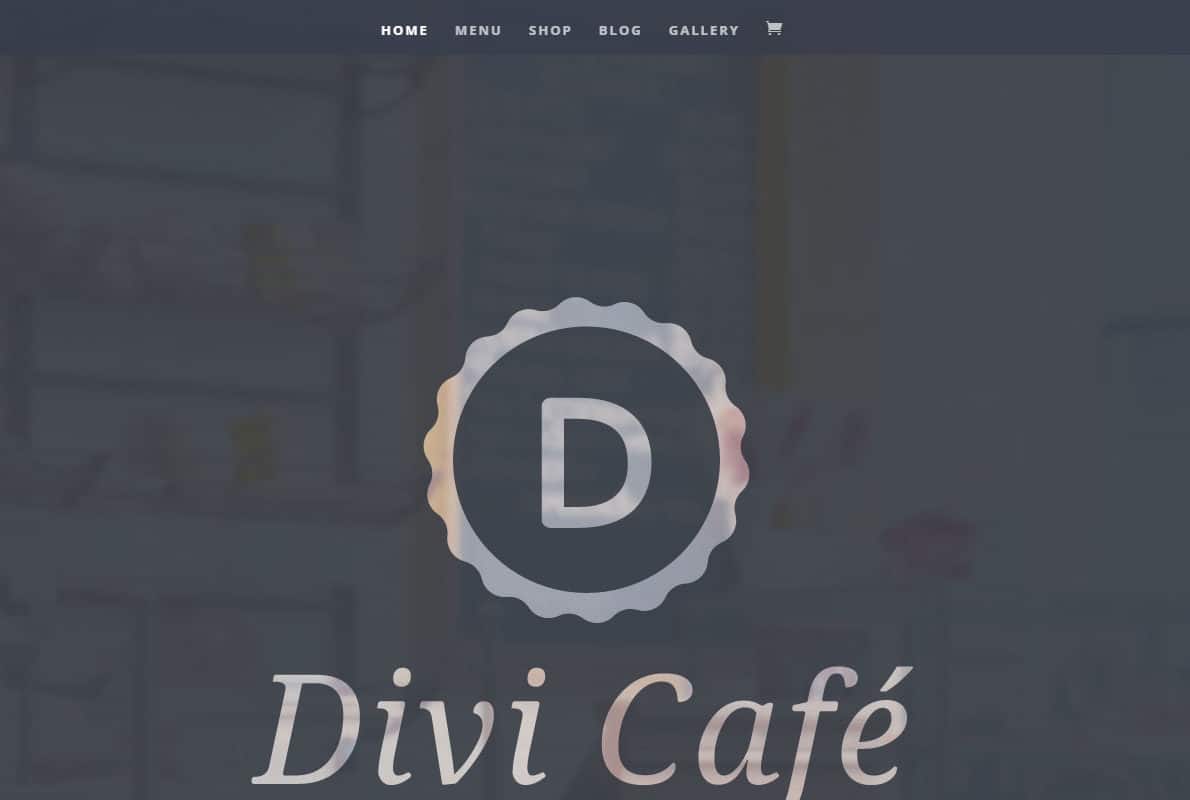 divi cafe wordpress yükleme sayfası şablonu.