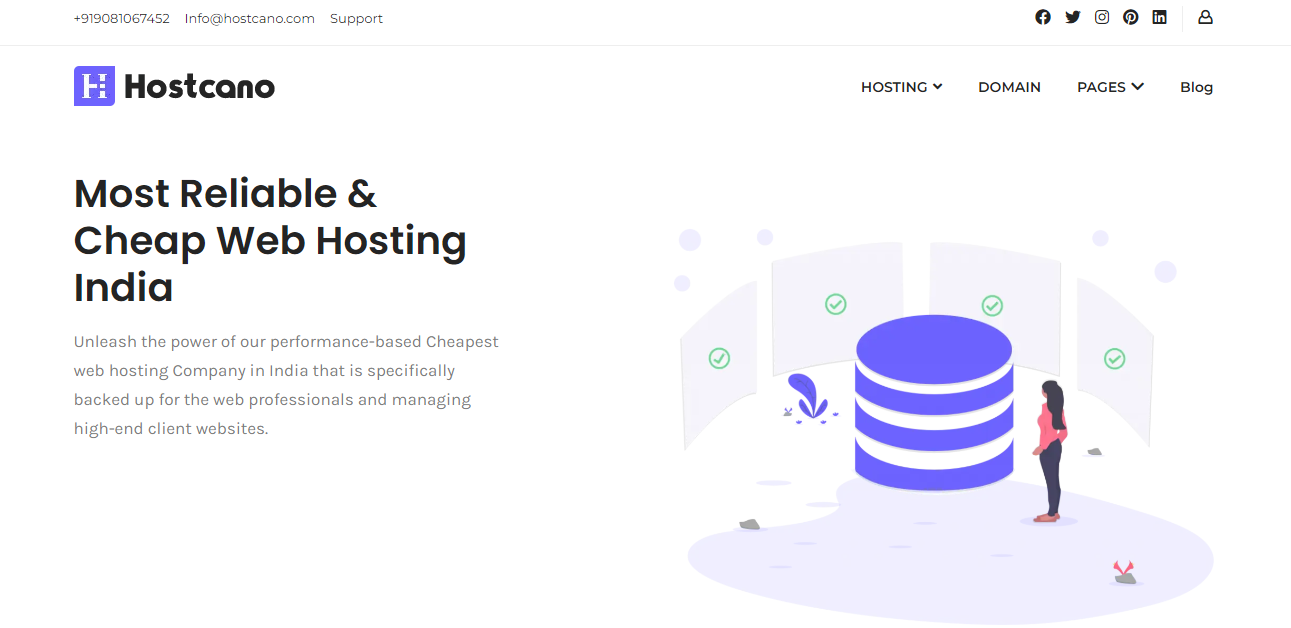 Hostcano Web Hosting Hindistan