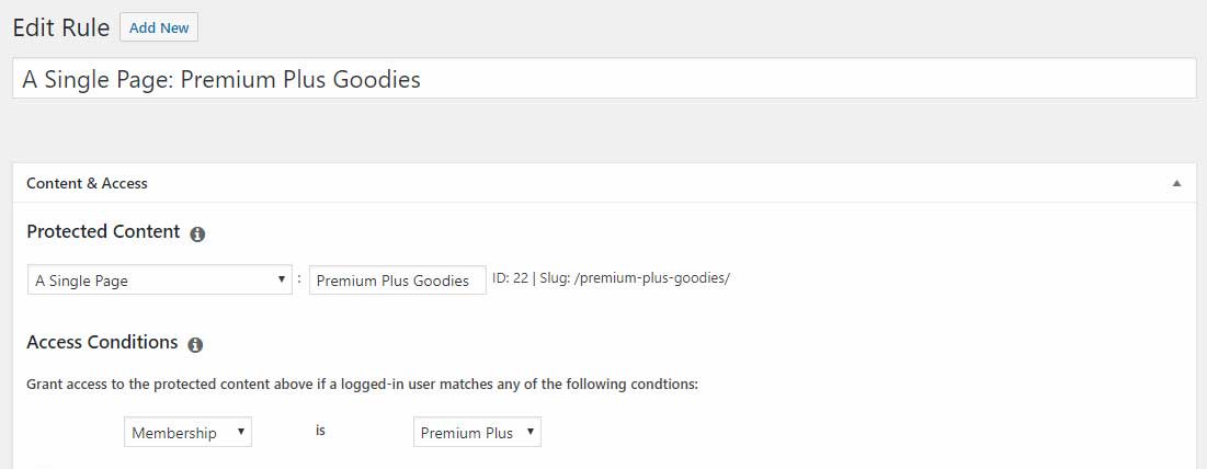 MemberPress 액세스 규칙
