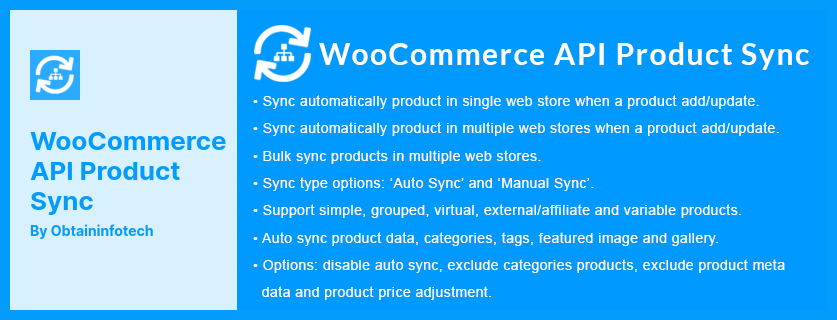 WooCommerce API 제품 동기화 플러그인 - 하나의 WooCommerce 웹 스토어에서 제품을 자동으로 동기화