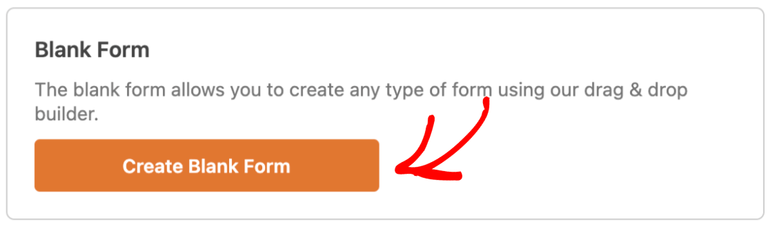 WPForms blank form 