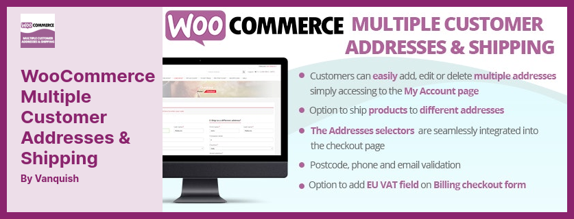 WooCommerce 多个客户地址和运输插件 - 允许将多个地址关联到配置文件