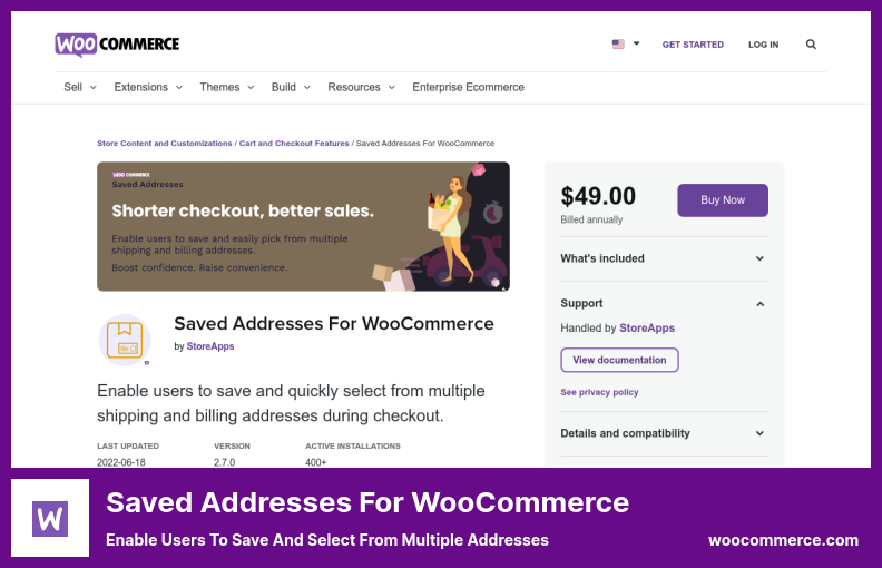 WooCommerce 插件的保存地址 - 使用户能够保存并从多个地址中选择