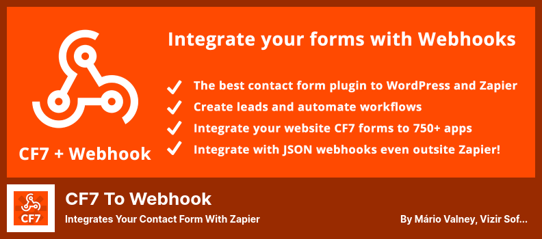 CF7 到 Webhook 插件 - 将您的联系表与 Zapier 集成