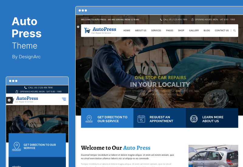 AutoPress Theme - WordPress тема для ремонта и обслуживания автомобилей